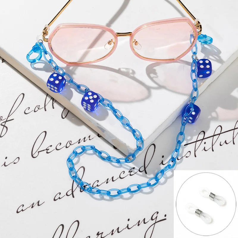 New Trendy Dice Colorful Acryl - đánh giá và giá Sunglass Retainer Cord